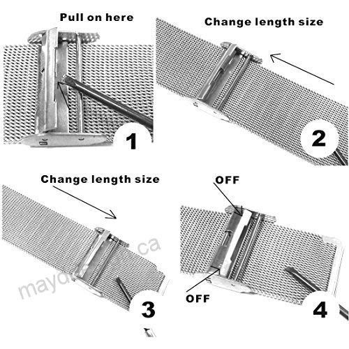 18mm Stech Stainless Steel Fine Mesh strap For Watch