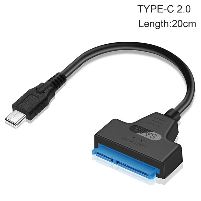 USB 3.0 SATA 3 Cable Sata to USB 3.0 Adapter Up to 6 Gbps Support for 2.5 Inch External SSD HDD Hard Drive 22 Pin Sata III Cable